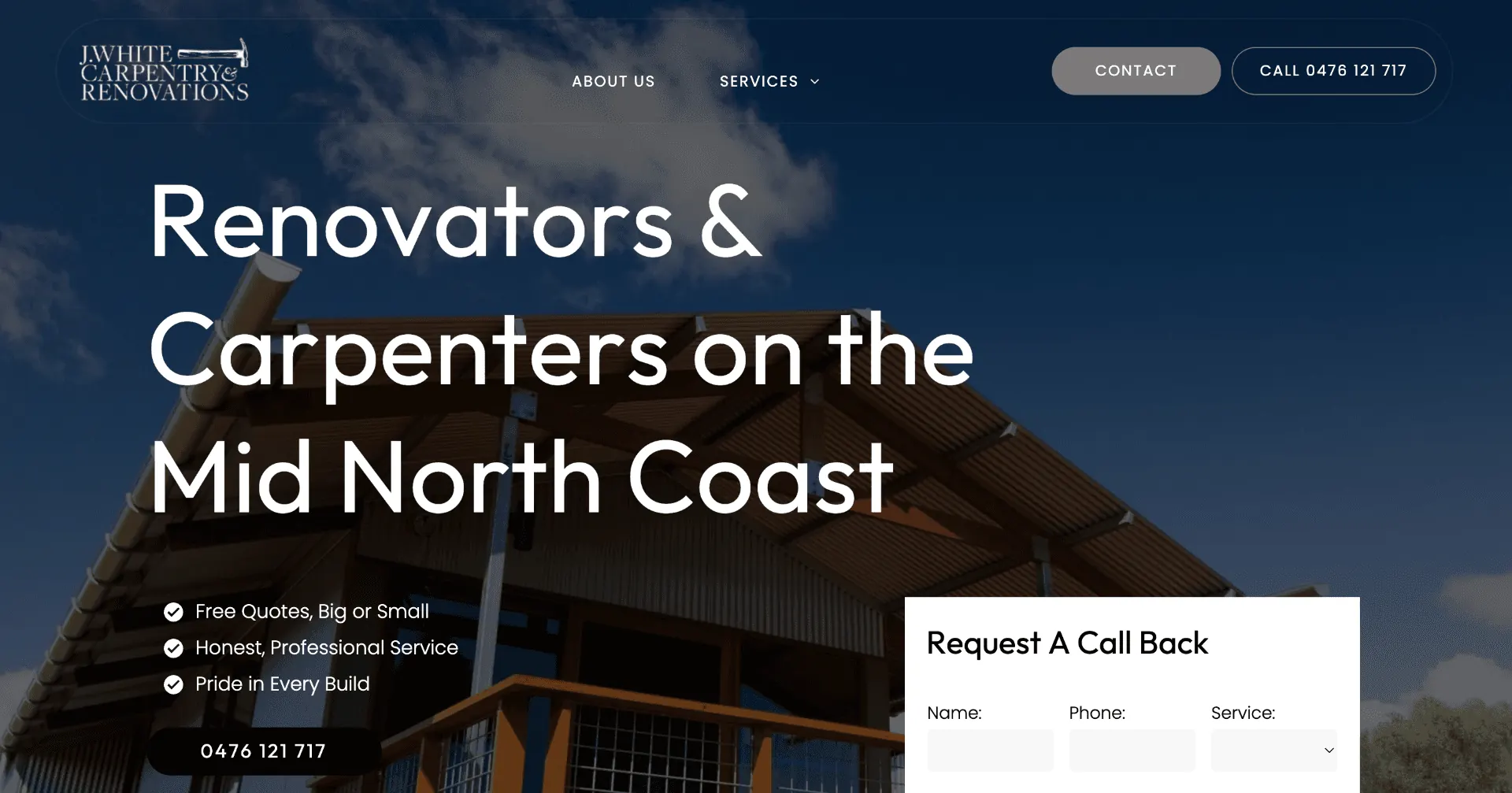 JWhite Carpentry website