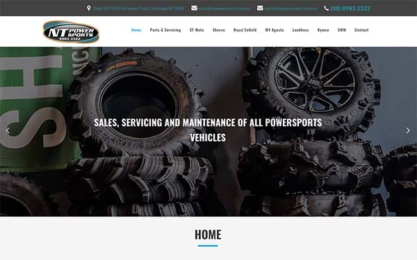 NT Power Sports website created by Localsearch