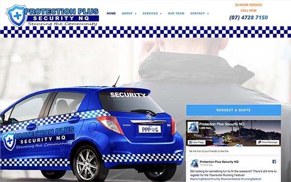 Protection Plus Security NQ website created by Localsearch