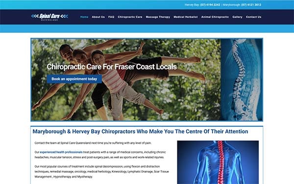 Spinal Care website created by Localsearch