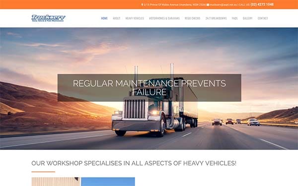 Truckserv website created by Localsearch