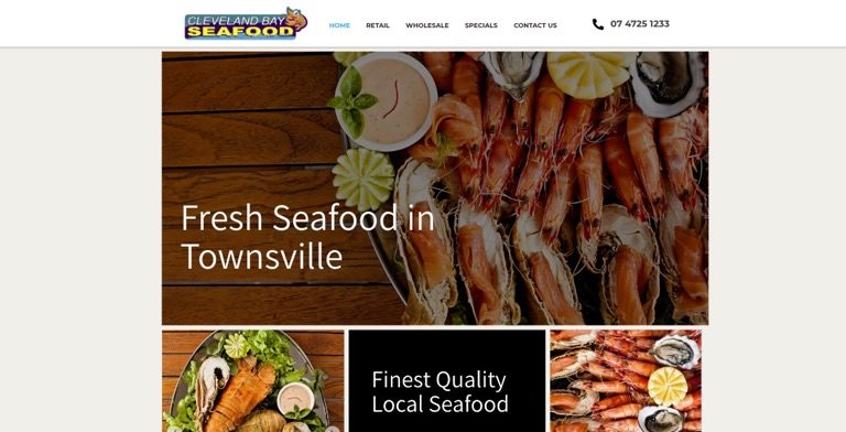 Cleveland Bay Seafood website Localsearch build
