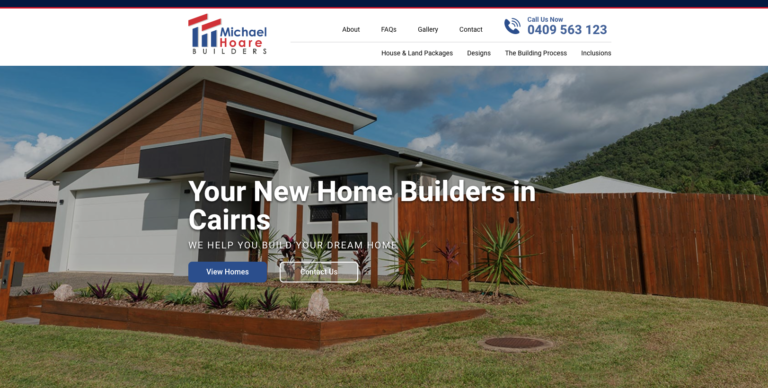 Michael Hore Builders Cairns website page