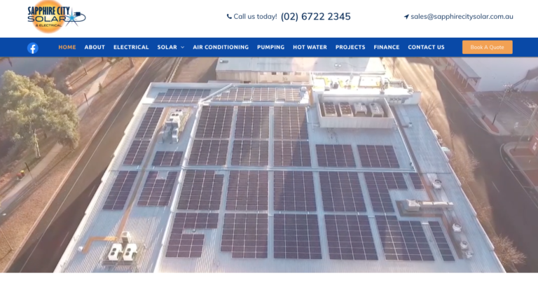 Sapphire City Solar website Page