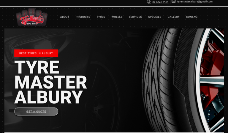 Tyre Master Albury Website page