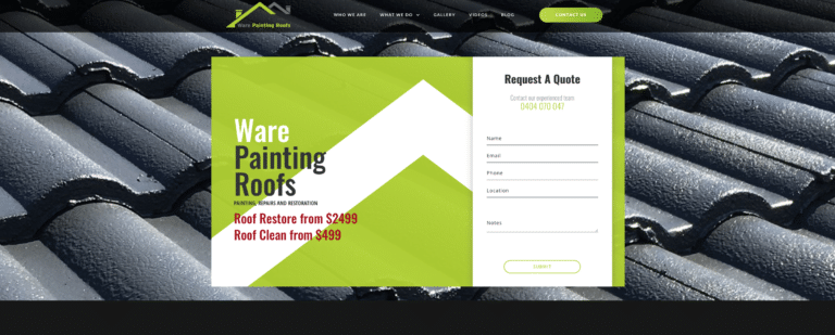 Ware Painting Roofs Gold Coast website Localsearch design