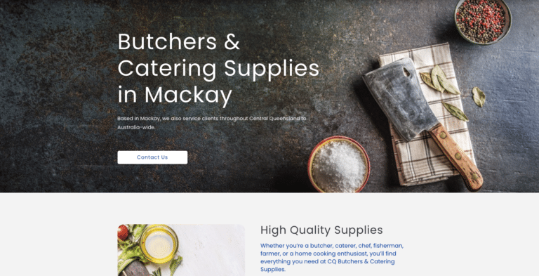 CQ Butcher Catering Supplies website design