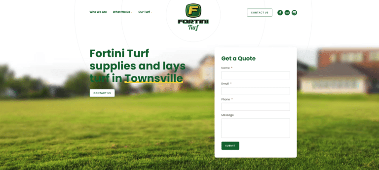 Fortini Turf Localsearch Website Design