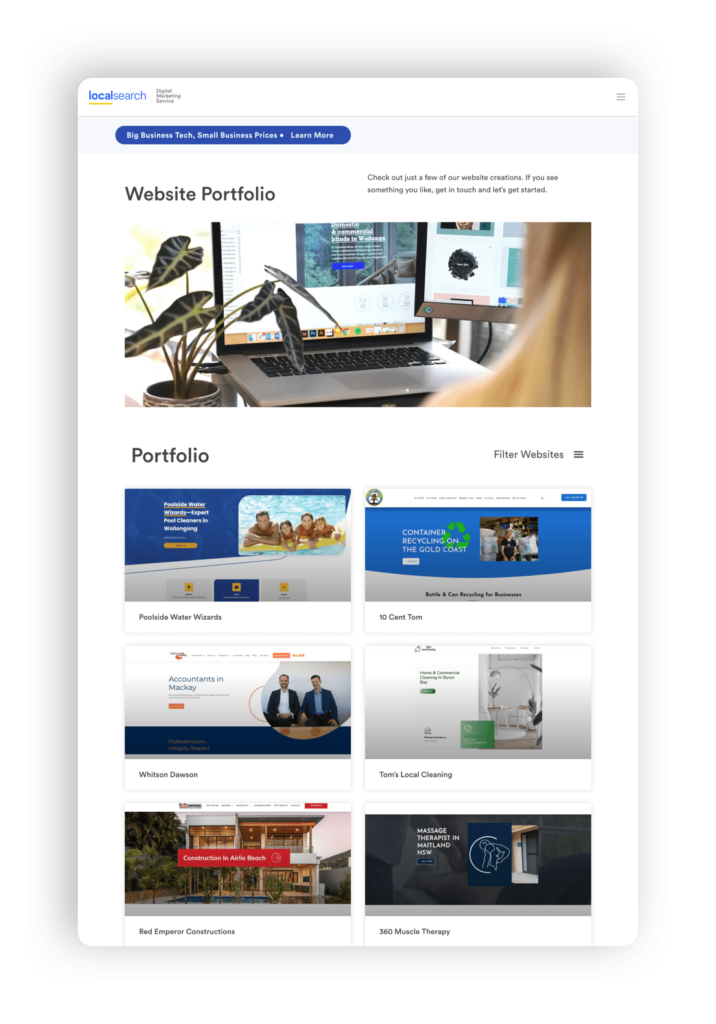 localsearch website design portfolio