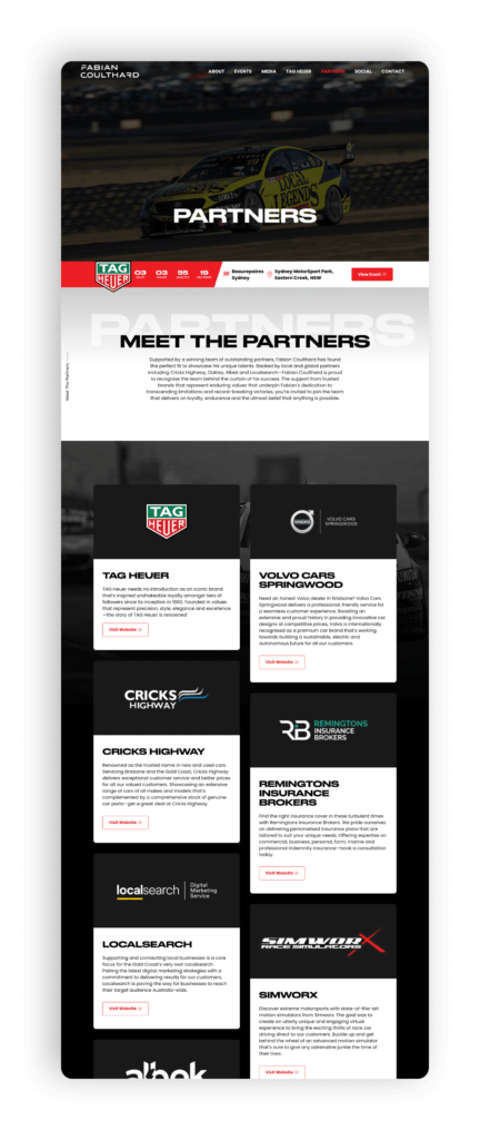 fabian coulthard website design