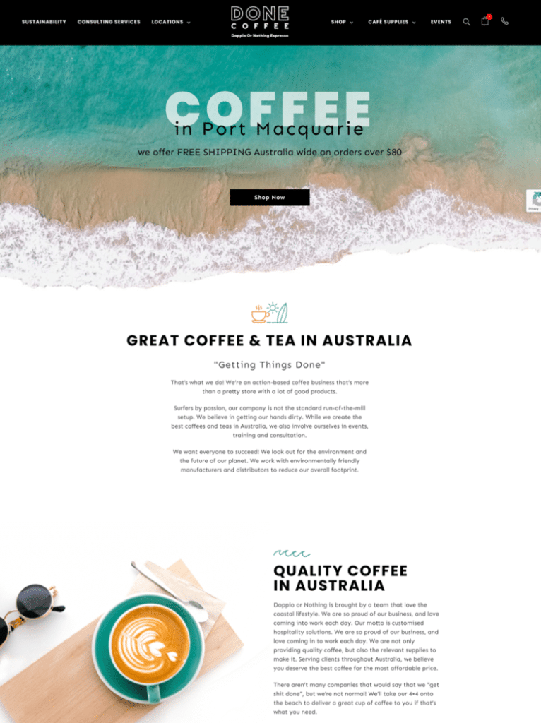 localsearch website design done coffee