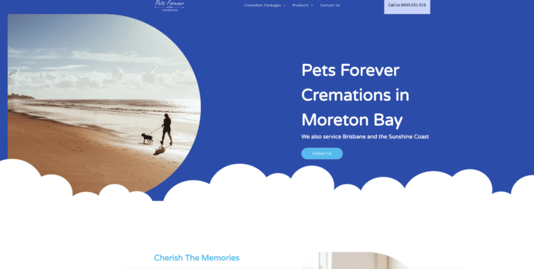 Pets Forever Cremation website design Localsearch