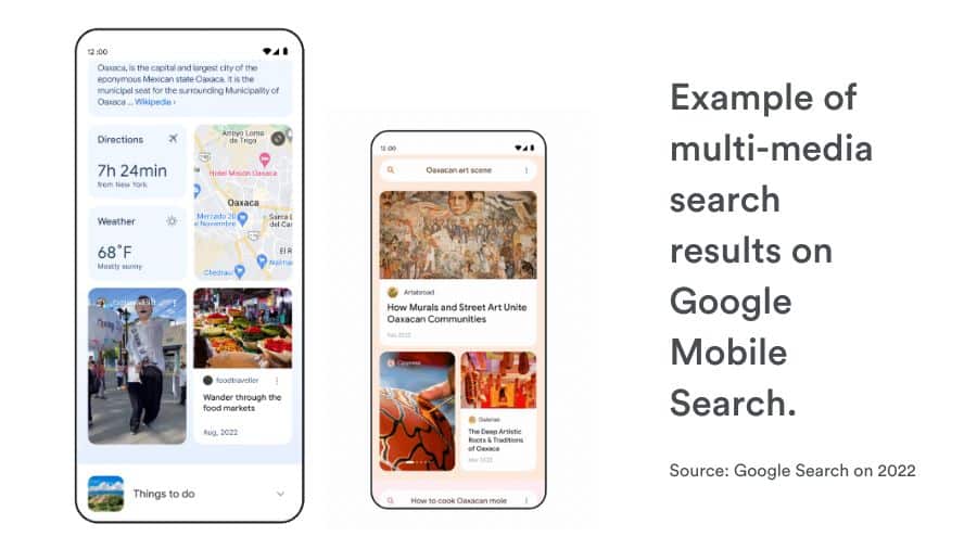 Multimedia Search Results on Google Mobile Search Update