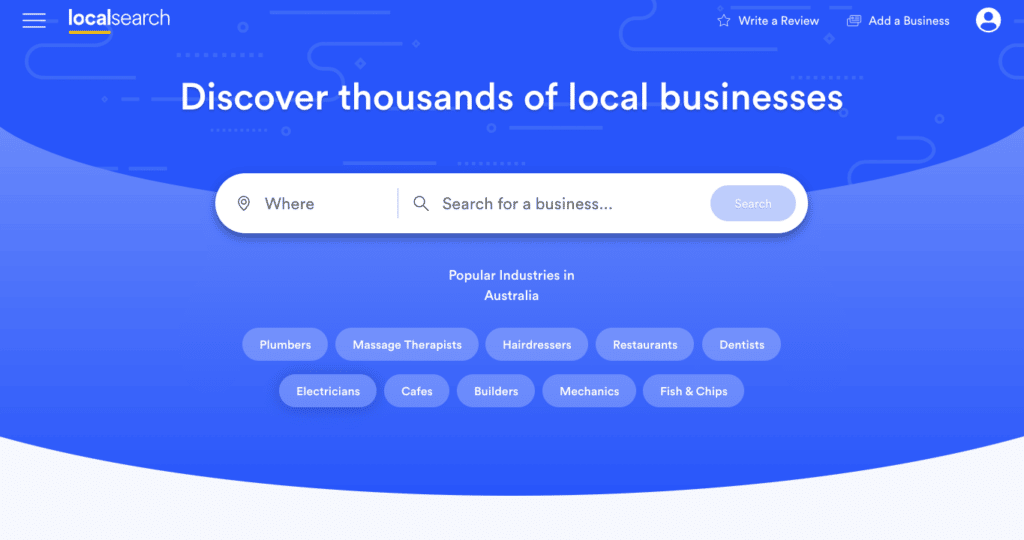 Localsearch.com.au Homepage